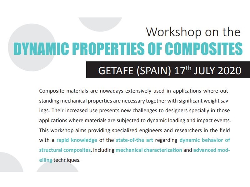 Jose will deliver an invited lecture in the workshop Dynacomp organized by IMDEA Materials.