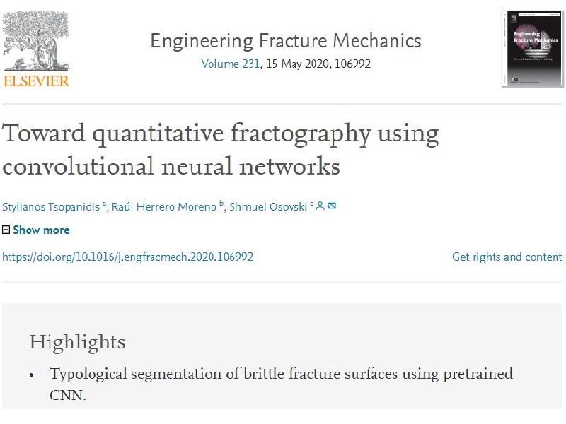 A new paper has been accepted for publication in Engineering Fracture Mechanics