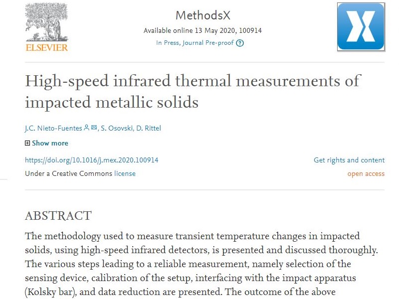 A new paper has been accepted for publication in MethodsX