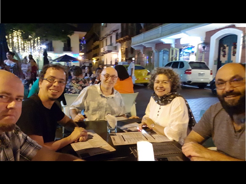 Having a great dinner in Panama city with Clarys and Dany Rittel, Shmulik Ososvki and Dan Mordehai